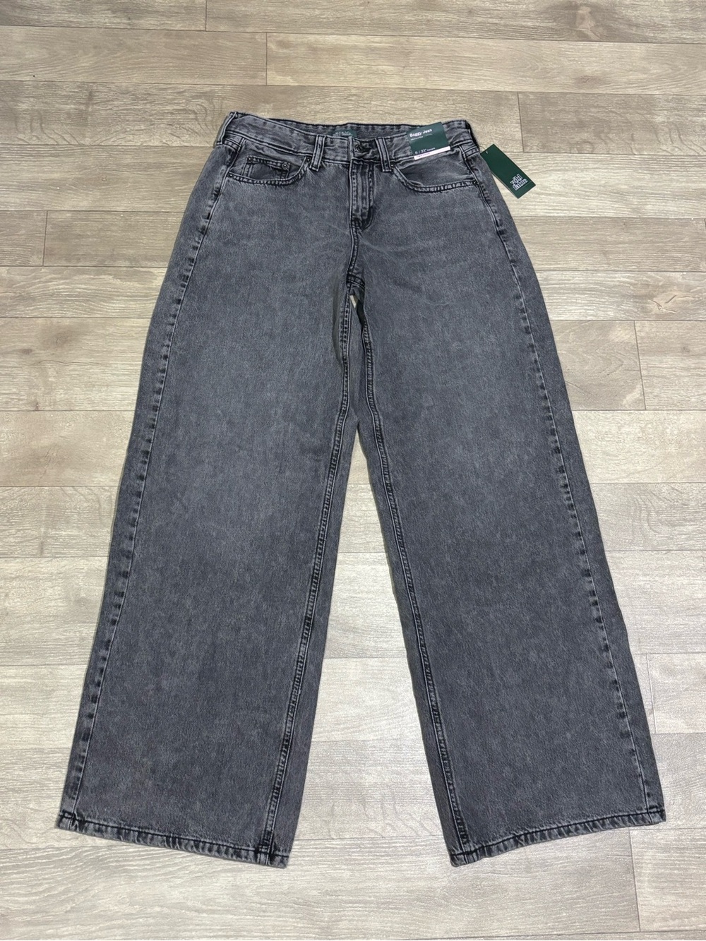Wild Fable Women's Ultra Low-Rise Baggy Jeans Dark Gray Wash Size 6 Long - Picture 2 of 11